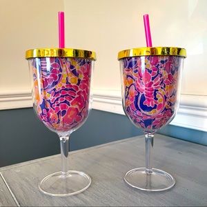 Lily Pulitzer Glasses (plastic)